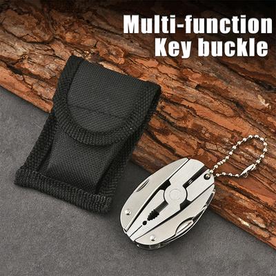 6v1 Mini Sada Klíčenek Multitool Kleště, Multifunkční Vše V Jednom Klíčenka, Křížový Šroubovák, Nůž, Pilník, Dárky pro Muže
