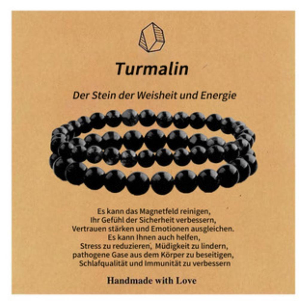 Набор браслетов из натурального вулканического камня 8 мм, бусины из вулканического камня на эластичной нити, подарочный набор, браслет из вулканического камня