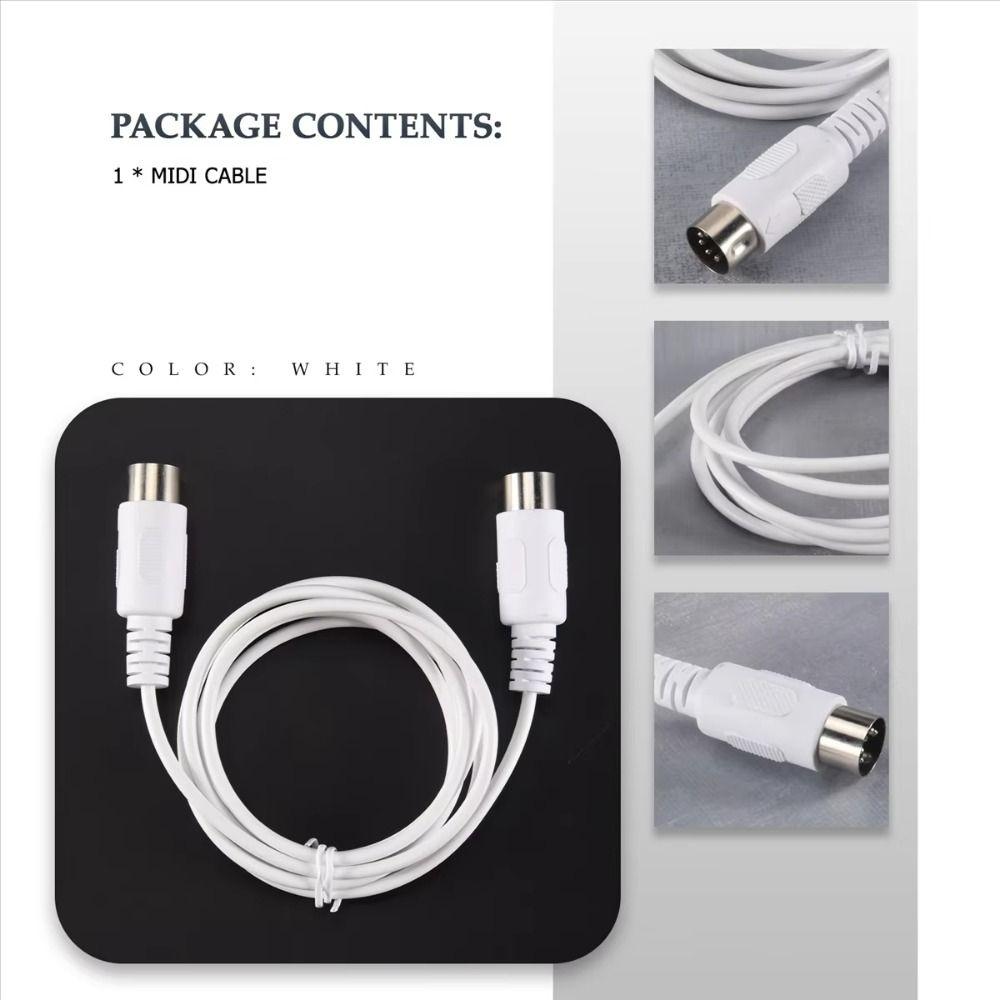 Copper MIDI Cable 5-Pin DIN Plug Din-5pin M/M Cable Adapter Audio Extension Cord  MIDI Keyboard