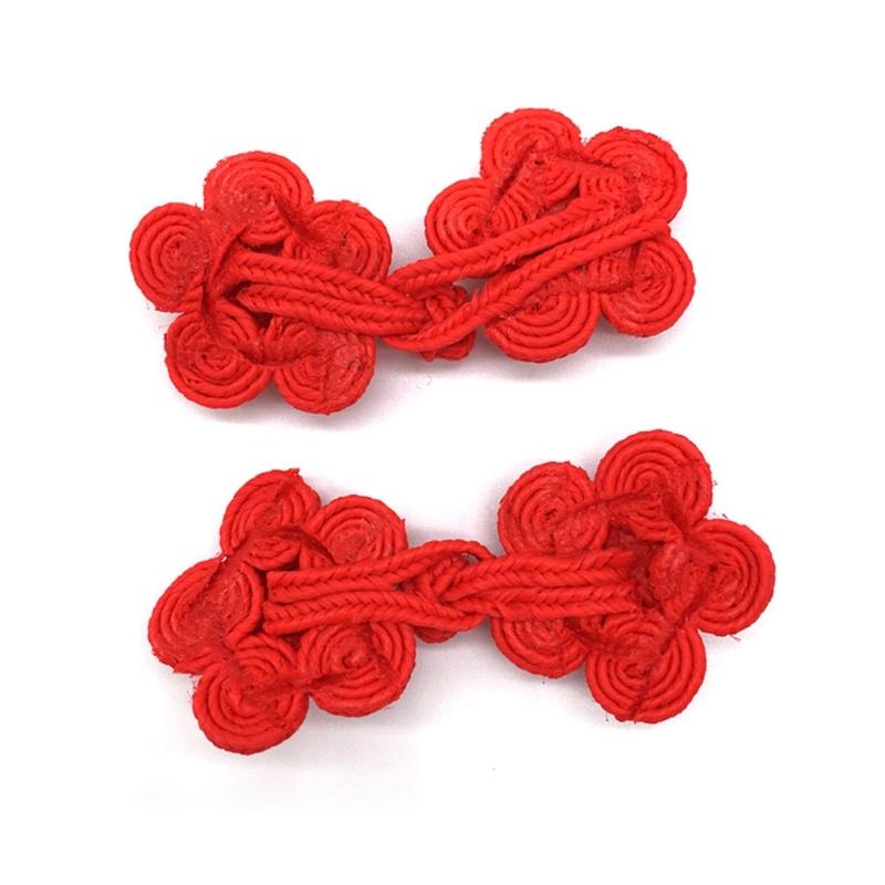 Vintage Flower Pearl Chinese Knot Closure Buttons Traditional Cheongsam Ornament