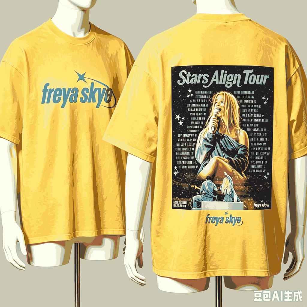 Freya Skye For Fan Gift Tshirt Unisex Unisex Harajuku Oversized Unisex Short Sleeve Streetwear High Quality Couples Breathable Soft