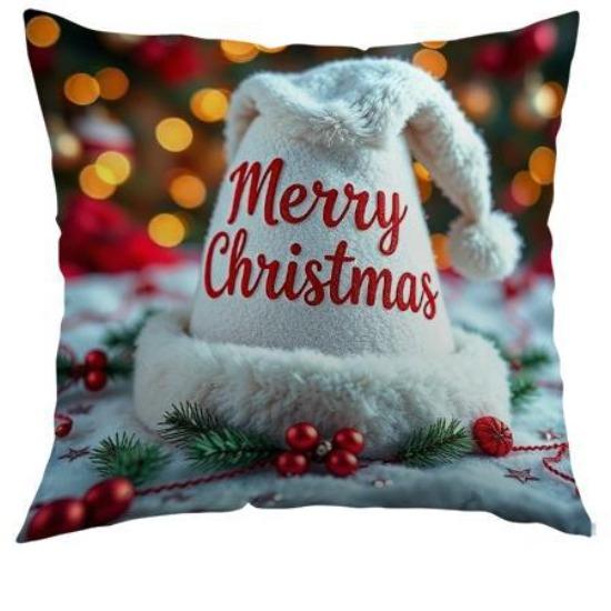 

Новая Рождественская Детская Наволочка с Принтом Снеговика и Рождественской Елки, из Полиэстера с Односторонней Печатью, Домашнее Украшение 45*45cm