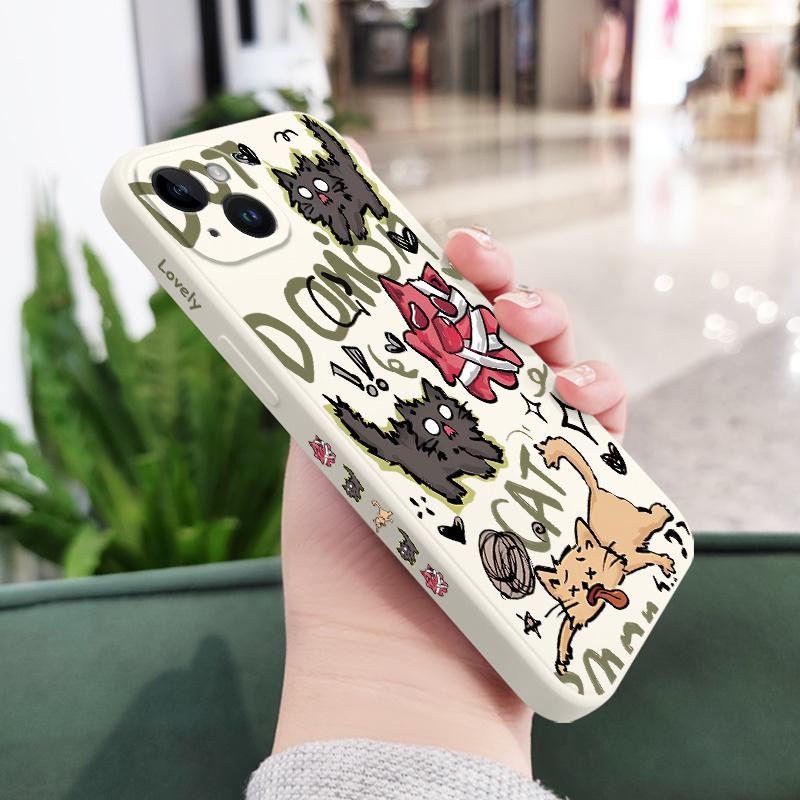 

Fried Hair Monster Phone Case For iPhone 16 15 14 13 12 11 X XR XS Plus Pro Max Mini Silicone Cover iPhone 13 mini белый