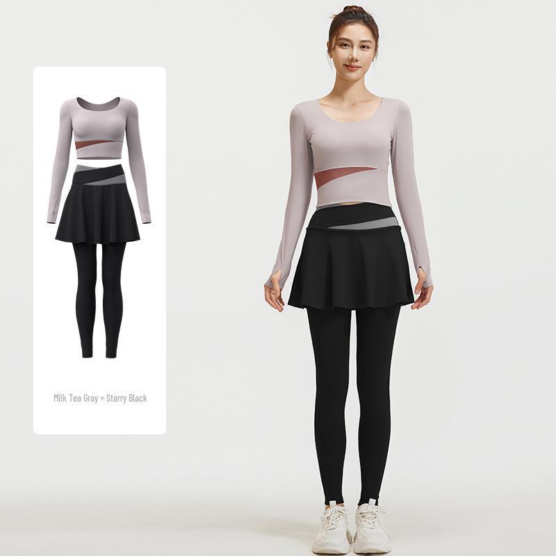 

Женский костюм для похудения Juyitang Yoga Suit - телесного цвета, защита от воздействия окружающей среды, одежда для бега в помещении и фитнеса S