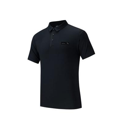 Comfortable Simple Versatile Breathable Fashion Short Sleeve Polo Shirt Men Tops Basic-Black 152527107-3