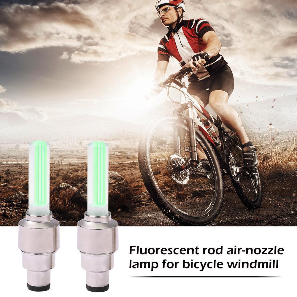 LED Bicycle Valve Light, Neon Bicycle Spoke Light, Bicycle Tire Valve Light, Night Riding Warning Light Bicycle Accessories