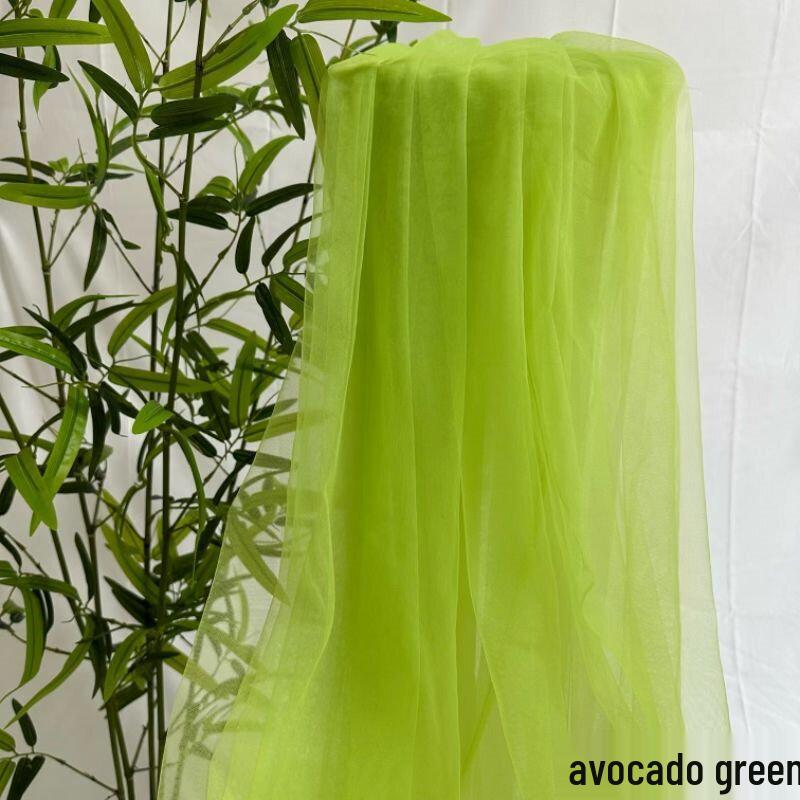 Spring-Themed Green Gauze Curtain for Kindergarten and Outdoor Wedding Decorations