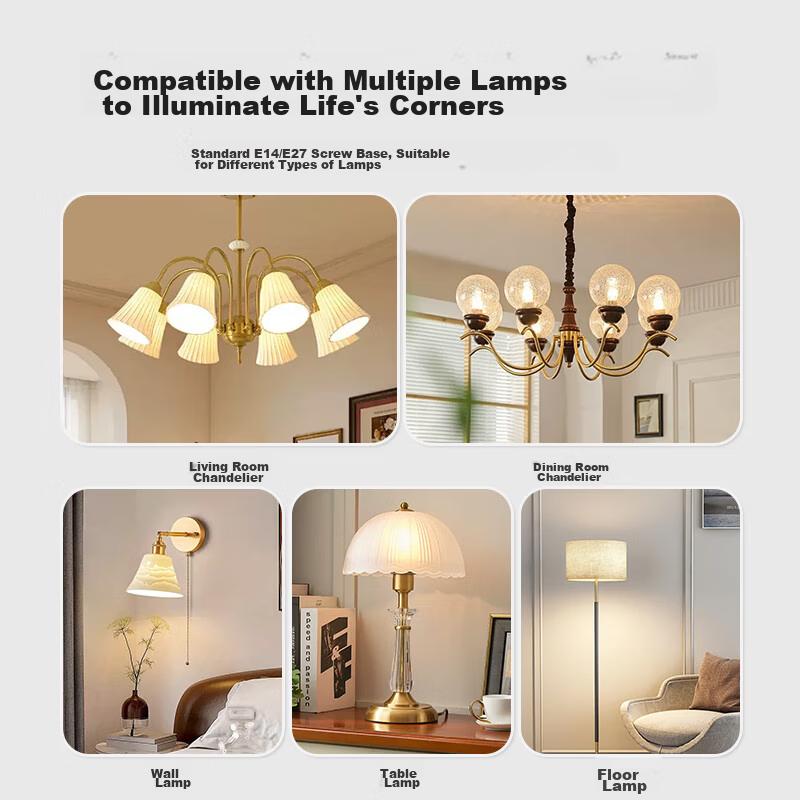 Jinggong LED Corn Bulb Energy-saving Bulb E14 Small Screw Base High Power Three-color Dimmable Decorative Light 16W Three-color Dimmable