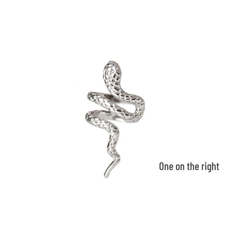 

Двухслойный кафф на ухо в виде змеи: Стильный, Уникальный, Не требует прокола, Дизайн Года Змеи. Copper