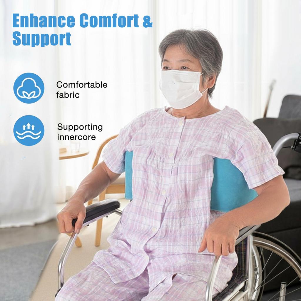 Wheelchair Lateral Support Cushion Adjustable Lateral Foam Wedge Side Guards Wheelchair Back Support Pad for Elderly
