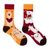 Calzini AB Asimmetrici Trendy Divertenti per Coppia Anatra Mandarina Colorati Calzini a Mezza Gamba SMLSOX