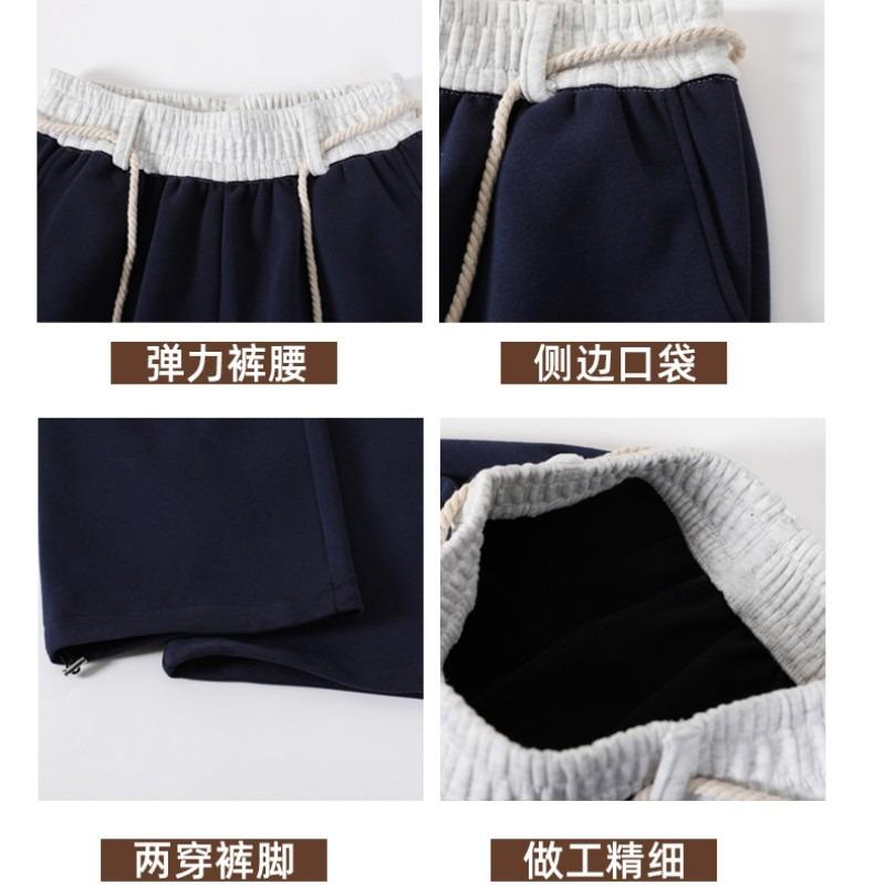 Lazy wind sweatpants women's spring, autumn and winter new high-waisted scimitar wide-leg pants, thin and versatile straight casual pants