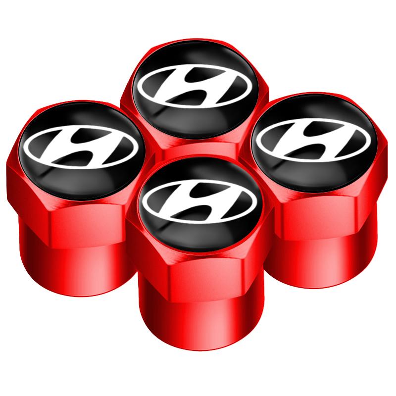 Car Tire Valve Stems Cap Aluminum Tire Wheel Stem Air Valve Cap For Hyundai Tucson Solaris I30 Creta Ix35 I40 IX20 Veloster R2