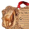 Horse Christmas Ornament 2D Acrylic Horse Xmas Tree Hanging Ornament Horse Keepsake