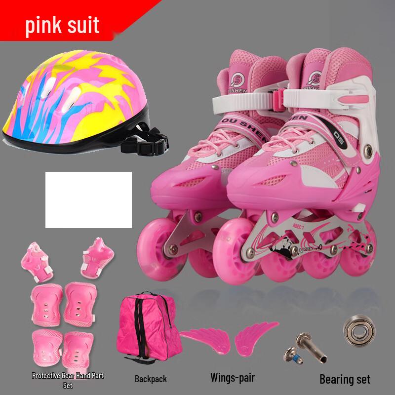 Longchan Adjustable Beginner Inline Skates with Light-Up Wheels