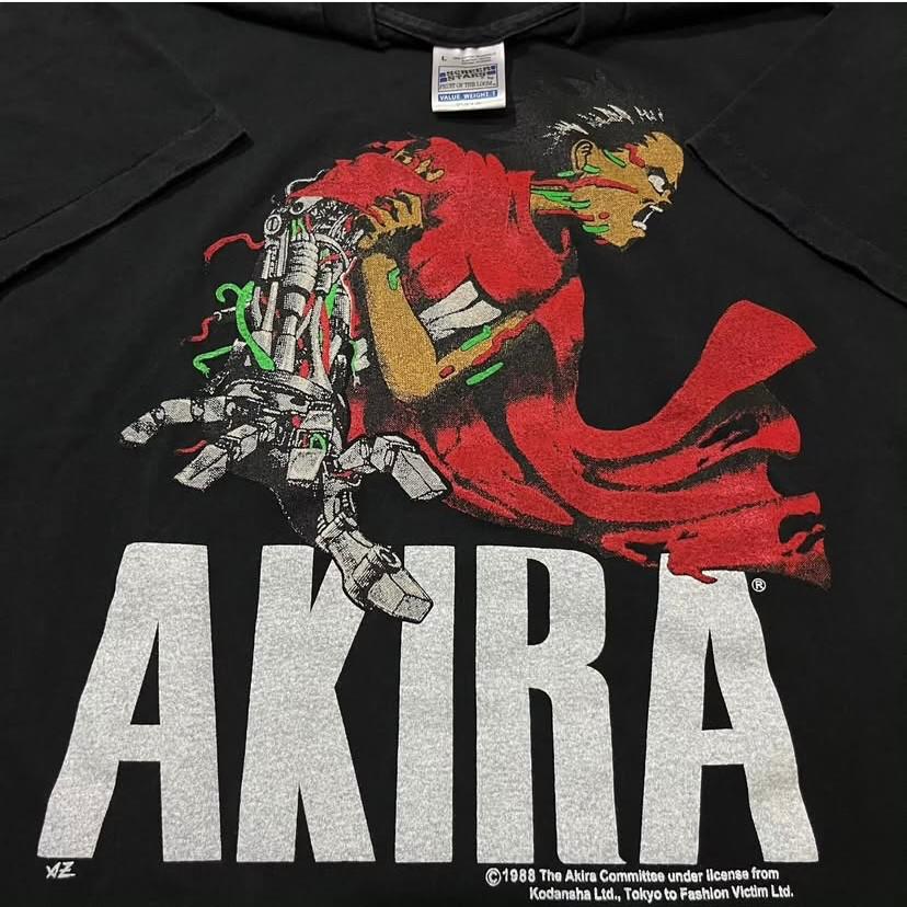 

1988 Vintage AKIRA Anime Rare Single Stitch Black 90s Japan Shirt REPRINT 2XL