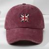 Distressed Union Jack Splash Print Baseball Cap Unisex Polyester Outdoor Casual Adjustable Headwear