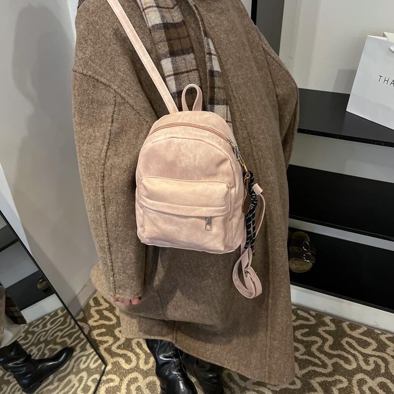 Backpack Fashion Premium Texture Design Handheld Student School Bag Retro Travel Backpack