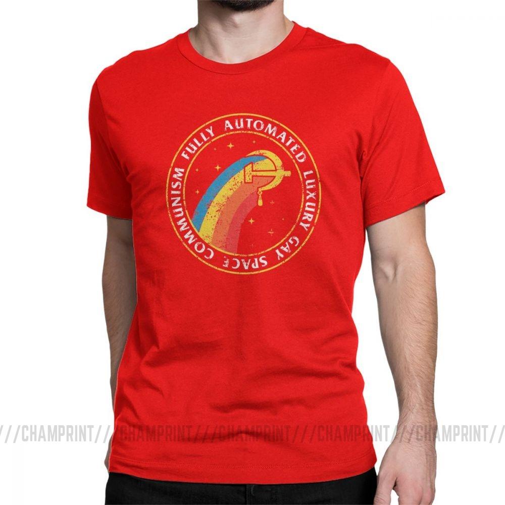 Fully Automated Luxury Gay Space Men S T Shirt Communism Marxism Socialism T Shirts Cccp Ussr