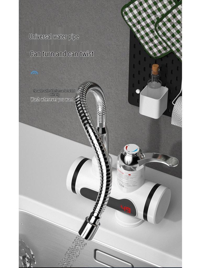 Dual-Use Instant Electric Water Faucet for Kitchen & Bathroom - Hot/Cold Small Water Heater for Shower