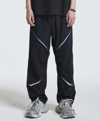 SEVENSELAH Nylon Zip Slide Pants [Black]