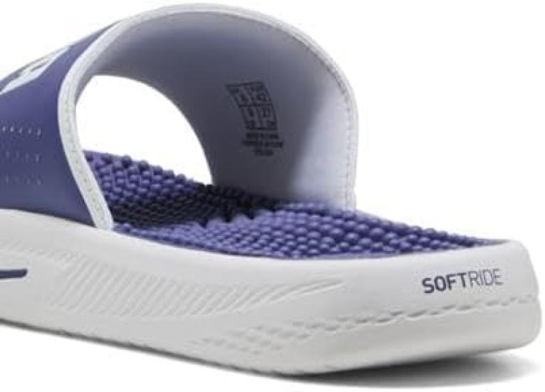 PUMA SOFTRIDE Slide Massage 2025 Crystal White Size cm Sandals, Men's, 383062, Spring/Summer Colors Blue, (09), 27.0