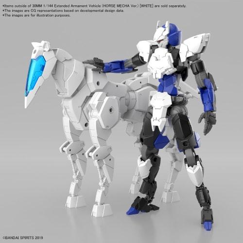 BANDAI SPIRITS 30MM Exar Vehicle (Horse Mecha Ver.) White 1/144 Scale Color-coded Plastic Model