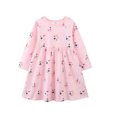 In-Stock Knitted Long-Sleeve Girls' Autumn Dress – European & American Style Cute Princess Skirt