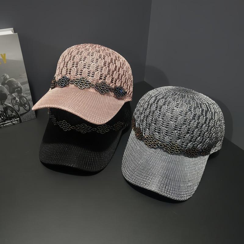 Hat Women's Summer Breathable Mesh Cap Hollow Hard Mesh Sun Protection Visor Casual Baseball Cap Women's Tide