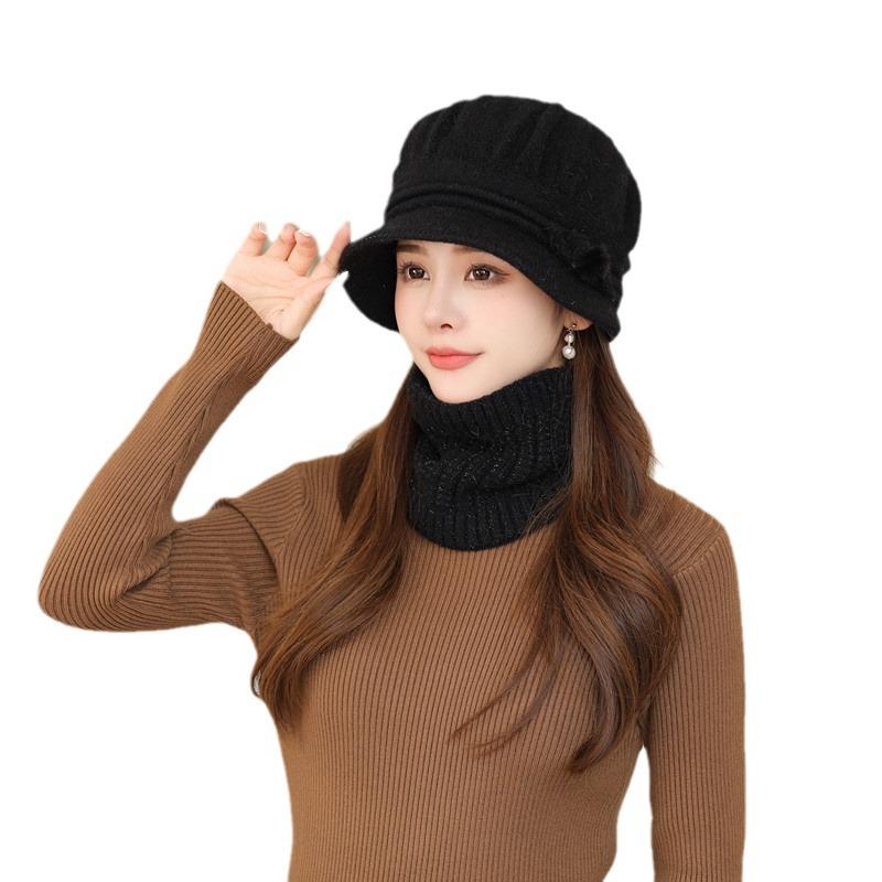 Pletená čepice Dětská králičí kožešina Pletená čepice Fleecová zahuštěná teplá čepice