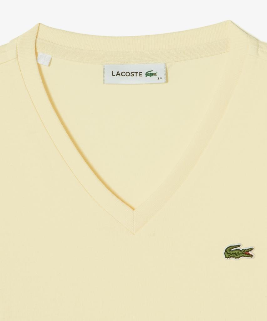 LACOSTE Women'S Basic V-Neck Short Sleeve T-Shirt Tf833E-56G S7G