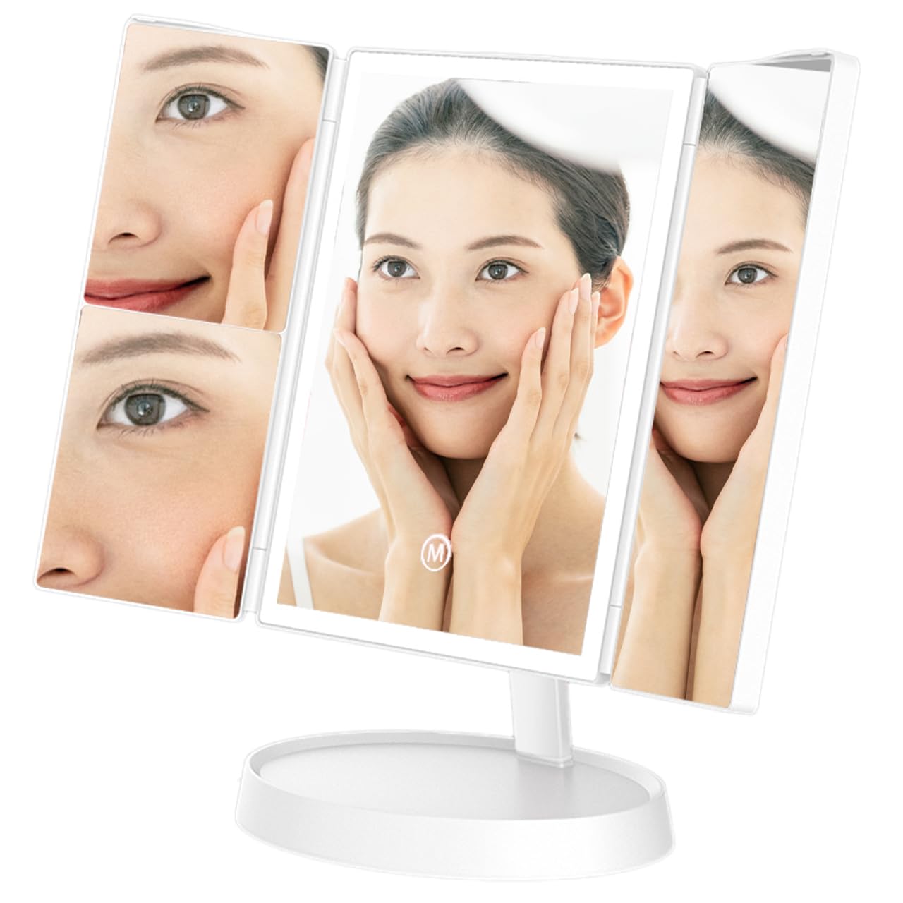 

La Curie Actress 3-цветный светодиодный настольный макияжный столик с 2x 3-кратным увеличением, яркостью, сенсорным углом, складным ярким японским руководством по эксплуатации LaCurie019 белый