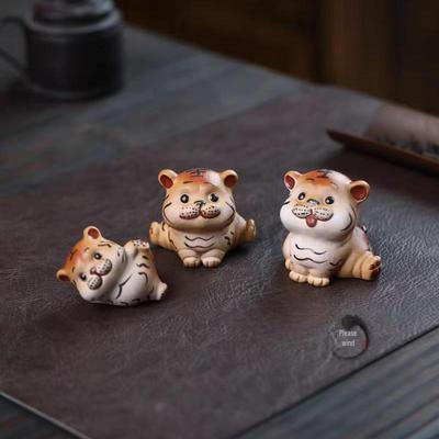 Исинская Цзыша Ручная Работа Счастливый Зодиак Тигр Чайное Животное Орнамент