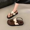 Fashion Roman sandals toe sandals women's 2025 new summer niche fashion set toe beach sandals