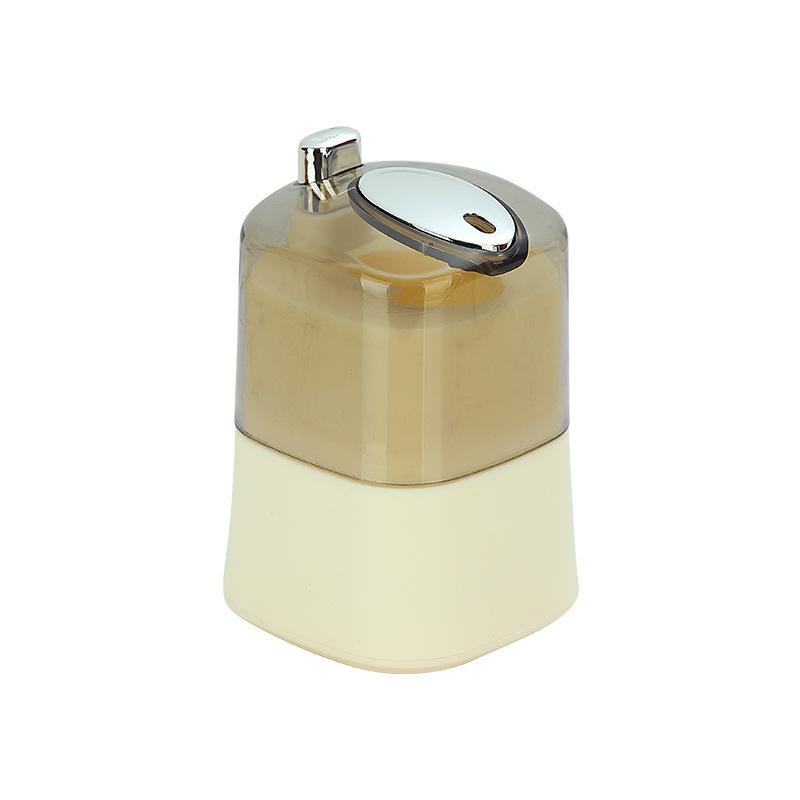 Light luxury toothpick bottle, square press-type transparent cover toothpick box, household portable toothpick bottle toothpick jar серебряный