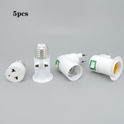 5pcs AC 220v E26 E27 vers prise d'alimentation US EU UK Douille de base pour ampoule LED Douille vers prise E27 Adaptateur connecteur convertisseur de lumière de lampe à vis