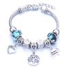 Vintage Handmade Alloy Large Hole Glass Bead Elephant Tree of Life Design Transparent Bracelet Multiple Styles Available