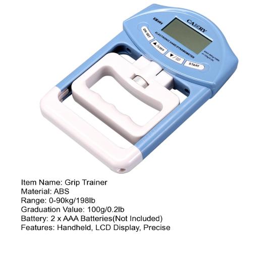 Electric Grip Strength Tester LCD Display Hand Grip Dynamometer Gripper Trainer Handheld Grip Measurement Meter Hand Grip Power Strengthener Exerciser