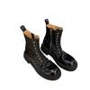 Cowhide Round Head Design Sense Niche Martin Boots Children's New Thick Bottom Side Zipper Locomotive Short Boots