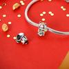 Copper Chinese Elements Charms Bead Chinese New Year Lion Dance Dragon Pendants Fit Original Bracelet Diy Jewelry