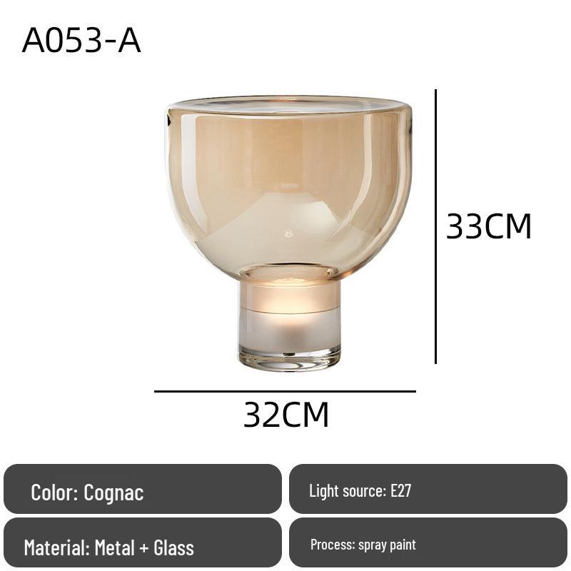 Nordic Modern Minimalist Glass Bedside Lamp for Designer Showrooms, Hotels & B&Bs