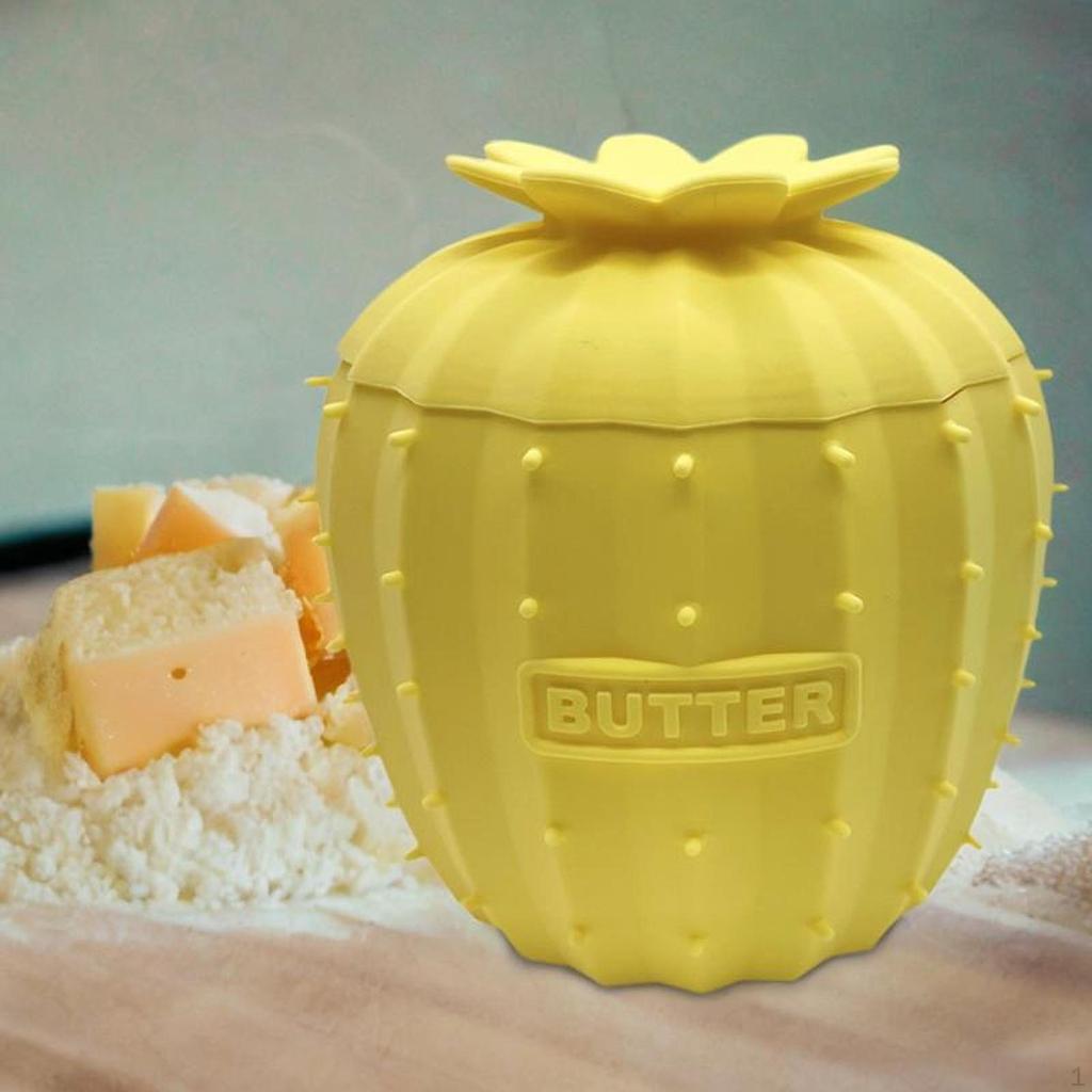 Butter Crock Dish Cute Shape Silicone Easy to Clean Portable Keeper Canister for Farmhouse