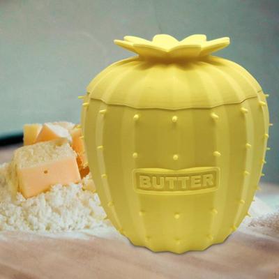 Butter Crock Dish Cute Shape Silicone Easy To Clean Portable Keeper Canister for Farmhouse