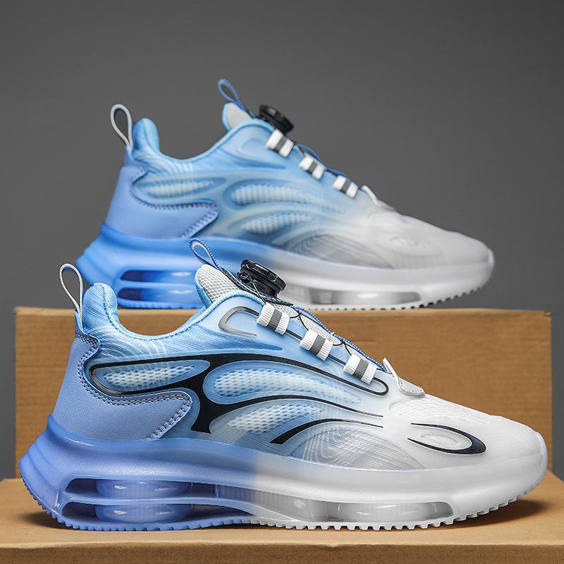 

Кроссовки мужские с вращающимися кнопками, осенние, дышащие, для учеников младших классов средней школы, с попкорном, для бега, с амортизацией, повседневные, сетчатые, спортивные, приливные кроссовки 39