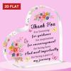 2D Flat Thank You Present for Women, Gifts of Appreciation for Teachers, Bosses, And Managers, Farewell Gift for Coworkers, Decorative Heart-Shaped Gl