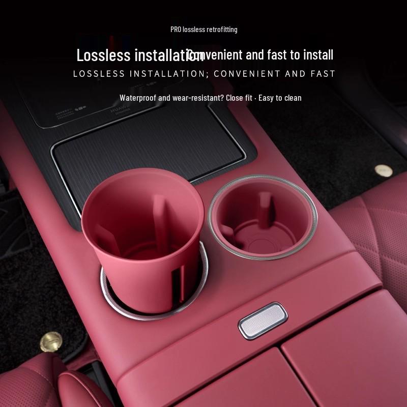 AITO M8/M9 Center Console Cup Holder Silicone Mat – Full Coverage Protective Interior Decor Accessory