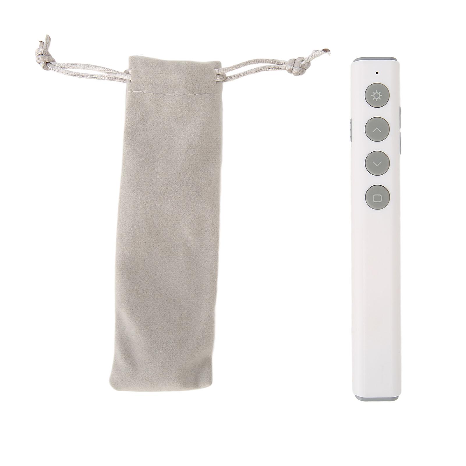 

Презентационный кликер, диапазон управления 98,4 фута, RF, 2,4 ГГц, беспроводной пульт дистанционного управления Plug and Play для Keyn White