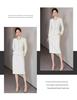 Off-White Square Neck Women's Professional Slimming Suit – Spring/Autumn Formal CEO Workwear