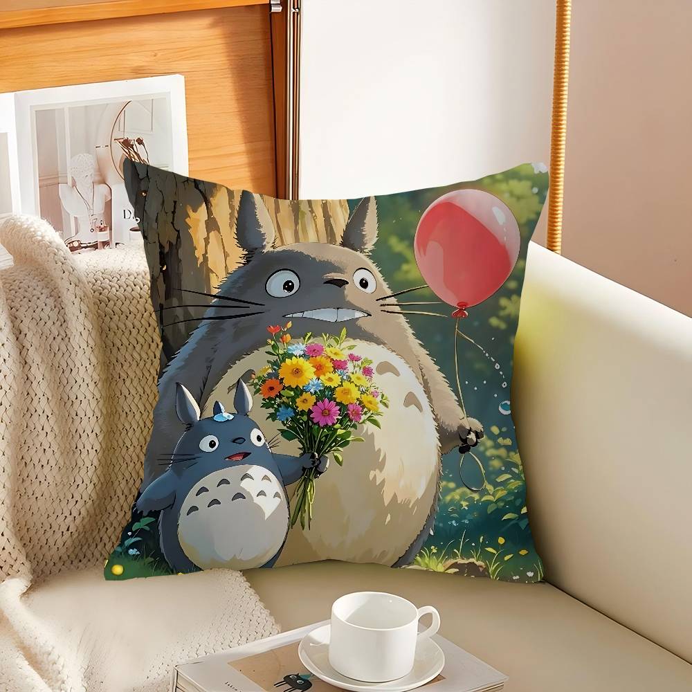 Anime N-Neighbor T-Totoro Pillow Case Throw Pillow Chair Seat Cushion Nap Pillows Cushion Seat Soft Pad Pillow Sofa Cushion