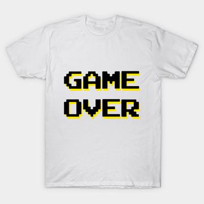 T Shirt Women Game Over Harajuku Print Kawaii Tshirt Summer Short Sleeve Female T-Shirt Top Tee
